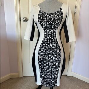 Black and white pattern dress
